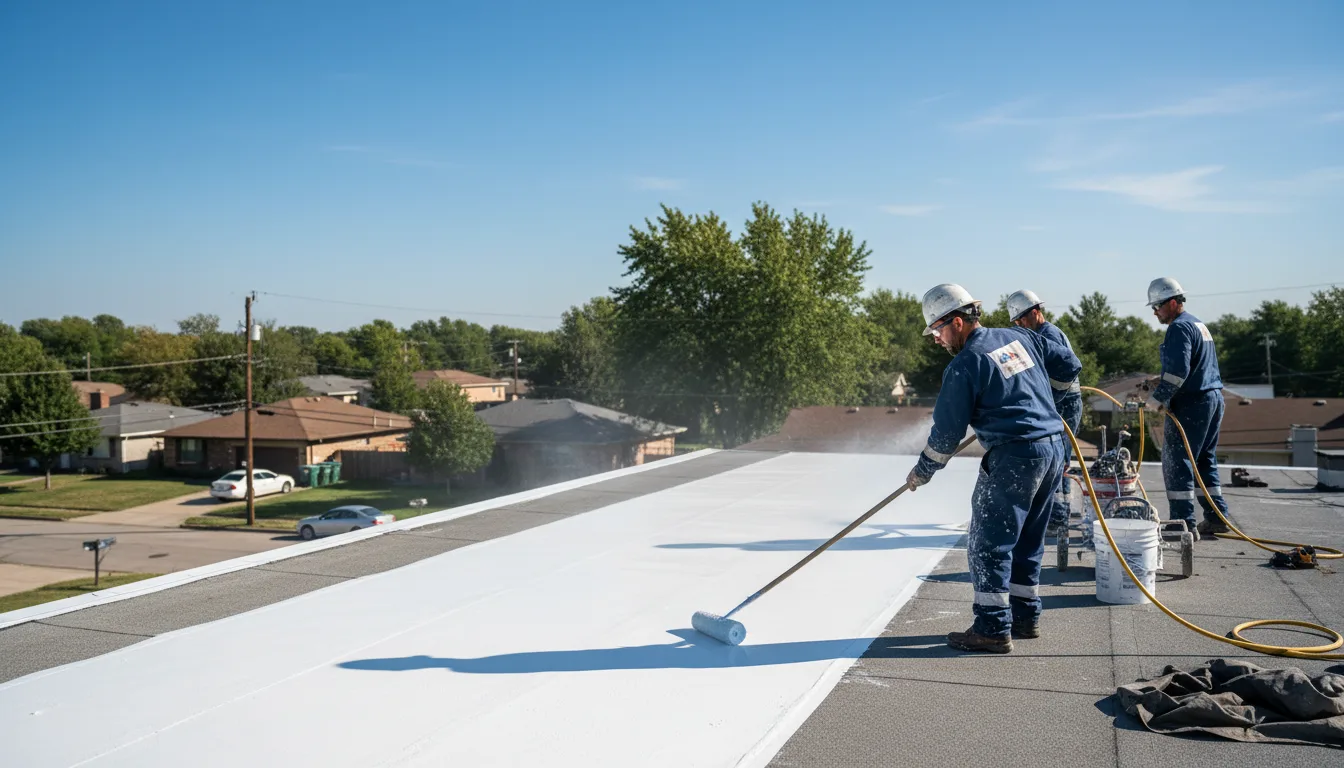 Commercial roof coating in Cleveland, MS near me